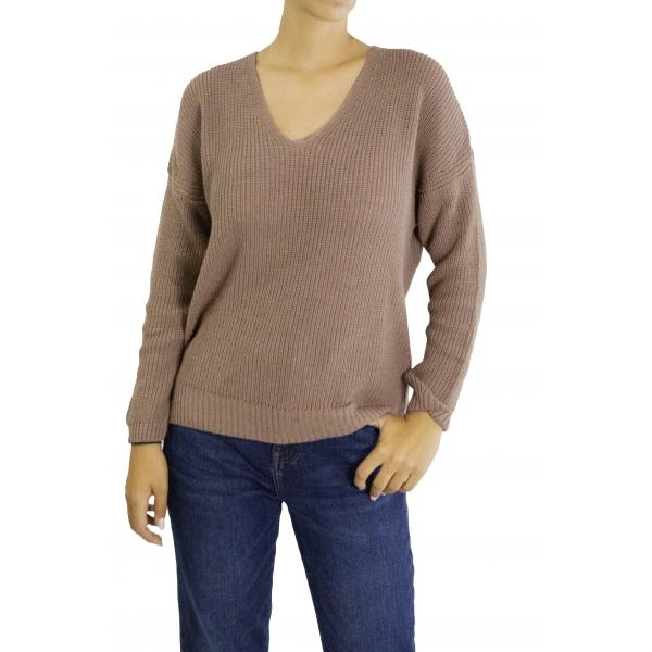 Maglia tinta unita con scollo a V